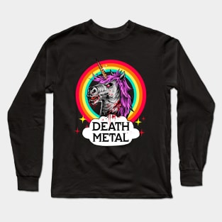 DEATH METAL UNICORN Long Sleeve T-Shirt